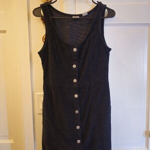 Levi's Black Sleeveless Button-Down Mini Dress